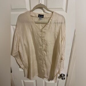 Vintage 80’s 100% Silk oversized tunic in a great neutral color